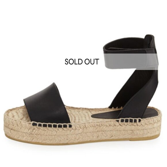 NWT Vince Edie Platform Espadrille Sandal, Black - Picture 2 of 16